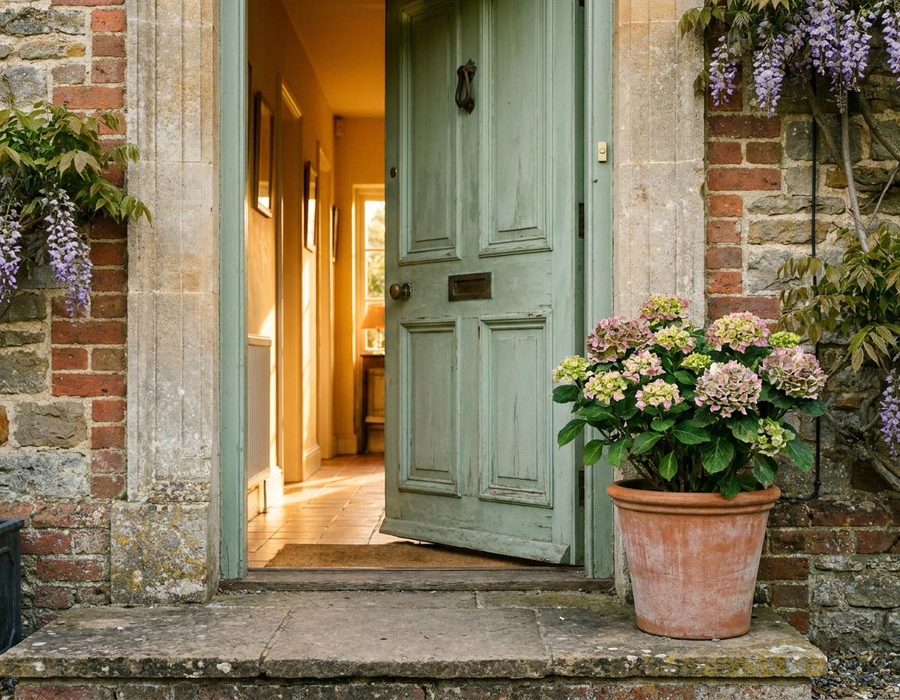 A homeowner's garden and home, looked after and lived in